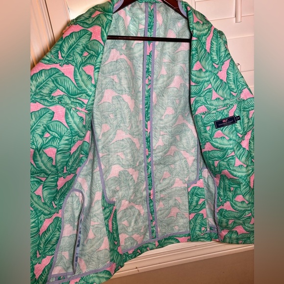 Vineyard Vines Banana Leaf Pink Blazer 38R - Picture 2 of 6